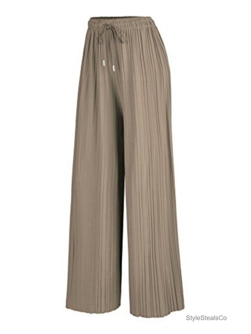 Wide Leg Palazzo Pants High Waist Drawstring Flowy Casual